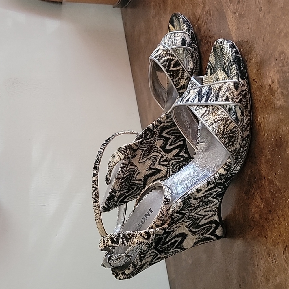 Missoni signature wedge heels vintage